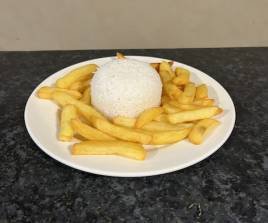 (V) Half Boiled Rice & Half Chips